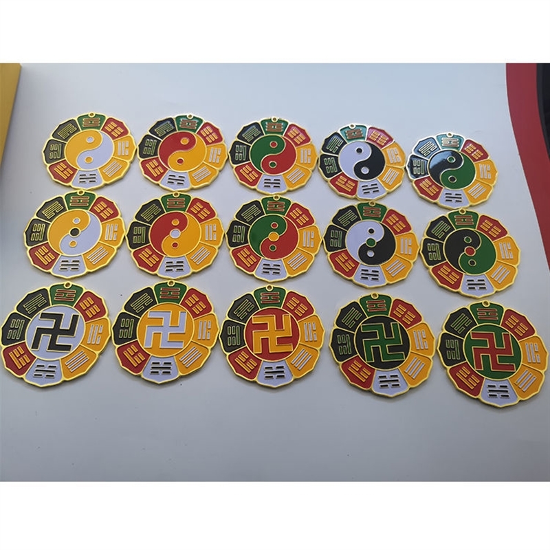 万字莲花8cm缺角化解太极盘室内风水调节磁场能量牌潘氏莲花万字