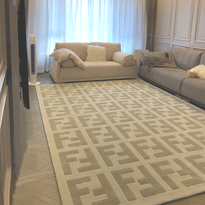 轻奢高级别墅客厅地毯地垫茶几毯北欧现代简约家用浅日式卧室满铺