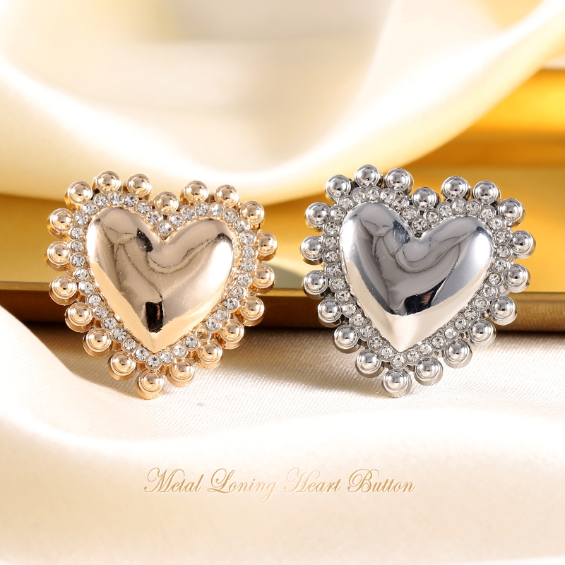 美亚娜小香风纽扣金属爱心扣子