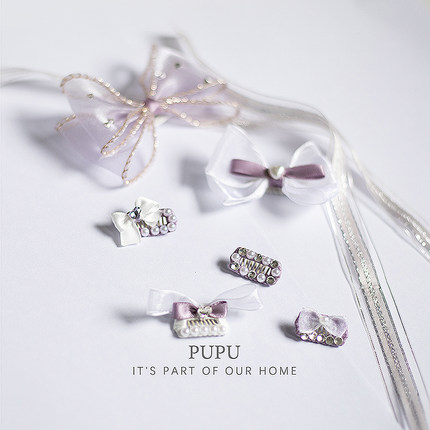 bb夹宠物狗狗发夹小狗梳夹约克夏马尔济斯可爱紫色乌梅仔酱蝴蝶结