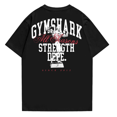 超帅阿诺德经典 GYMSHARK TROPHY 奖杯运动宽松纯棉短袖t恤超大