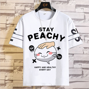火影忍者手游决斗场表情衣服挑衅摸头动漫男女情侣t恤夏季打底衫