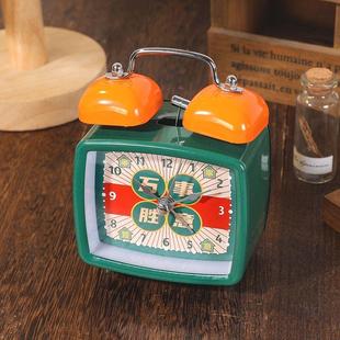 创意复古老式闹钟学生专用起床神器大音量强力叫醒时钟台式简约
