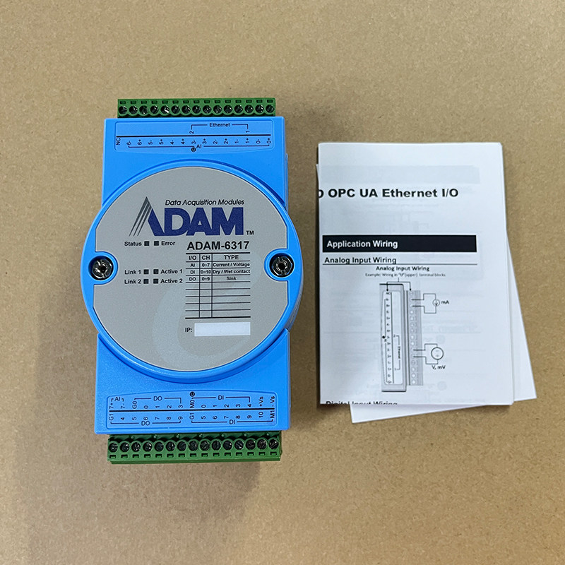 研华ADAM-6317物联网数字化UA以太网远程模块全新原装IO接口模块