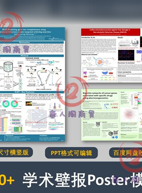 国际学术会议壁报模板poster海报墙报模板会议PPT格式350个