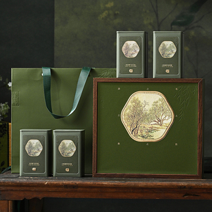 新款高档绿茶包装盒空盒龙井毛尖碧螺春一斤春茶茶叶包装礼盒定制