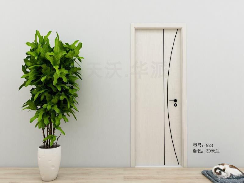 竹木门环保室内门卧室门房门卫生间厨房轻奢镶y金属条款式