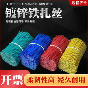 晓灯0.55mm电镀锌包塑铁丝扎丝线光缆扎带葡萄藤枝架绑扎丝扁形