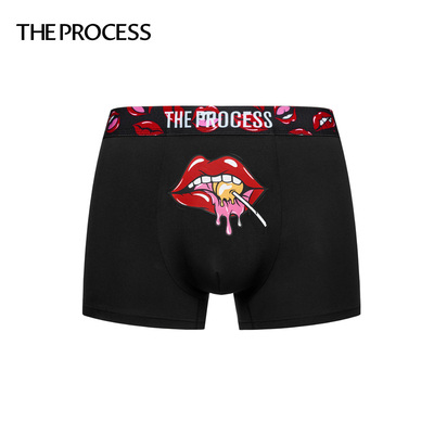 theprocess莫代尔红唇印花男内裤