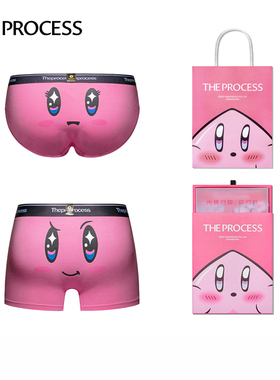 2条装TP情侣内裤礼盒一男一女男平角裤女三角裤少女粉色甜蜜礼物