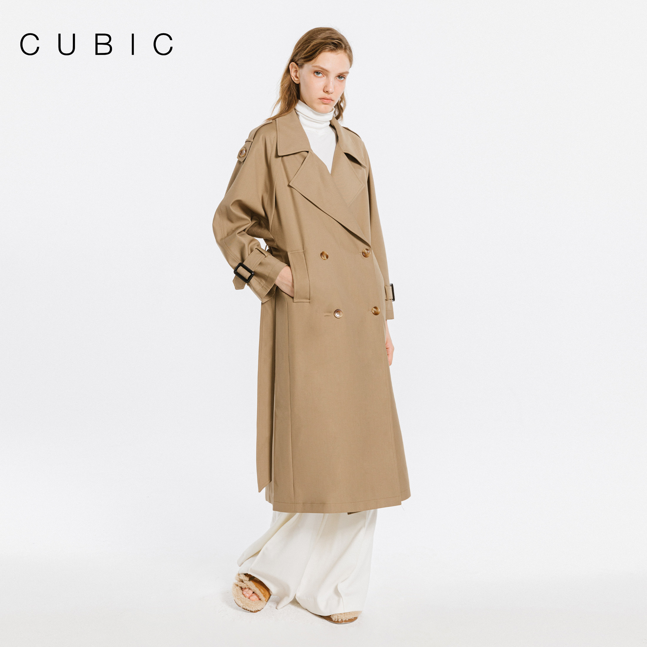 CUBIC英伦风经典风衣秋季新款