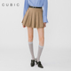 CUBIC学院风高腰迷你百褶短裙A型压褶半身裙