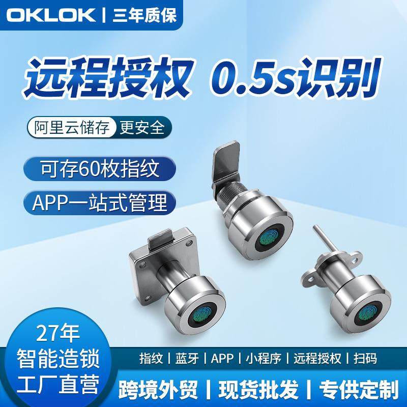 指纹抽屉锁工厂手机存放柜门锁资料档案柜锁信箱锁智能APP管理锁