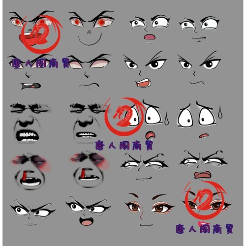 70组PSD动画说话表情包【135】带PNG高清图片格式，AE手机都能用