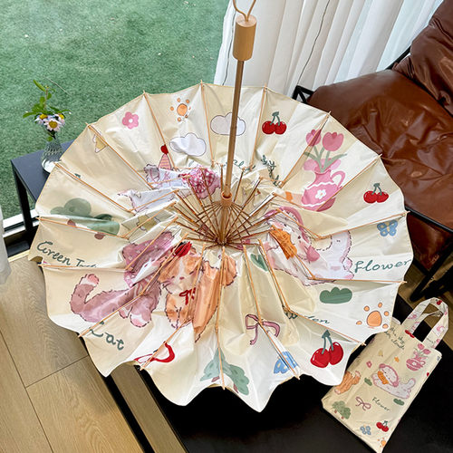 原创高颜值16骨加大抗风晴雨伞