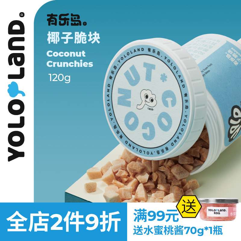 有乐岛/椰子脆块 马来西亚特产无蔗糖椰子块