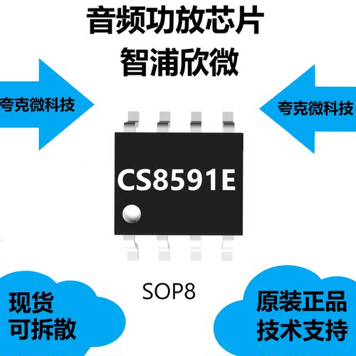 CS8591E芯片类别是音频功放IC，品牌是智浦欣微，采用ESOP8封装