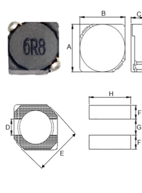 贴片屏蔽功率电感RH3D16 4*4*1.6MM 2R2 3R3 4R7 10 22 33 47UH
