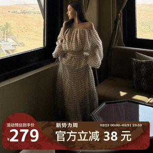 半身裙 长袖 MIMIWU小众设计气质法式 显瘦设计感波点温柔两件套装