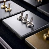 Ретро латунная металлическая световая панель из нержавеющей стали для отеля, переключатель, легкий роскошный стиль