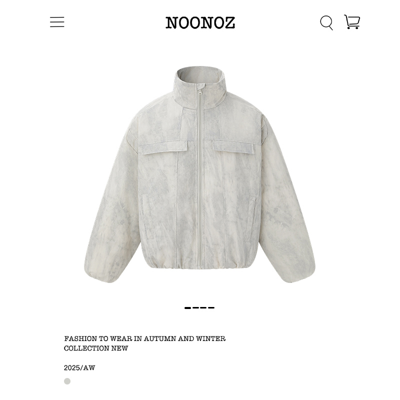 冬季印染立领羽绒服男中性风