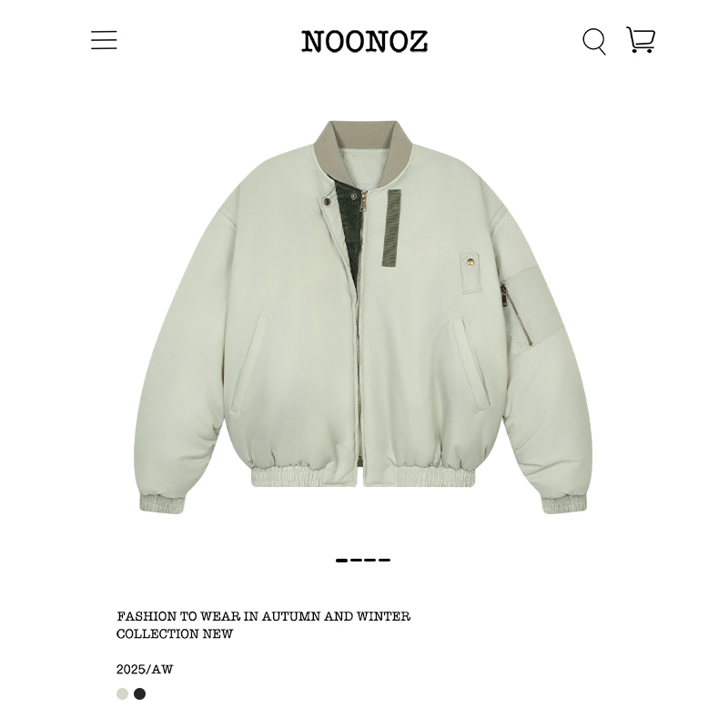 美式廓形多口袋飞行员棉衣外套男