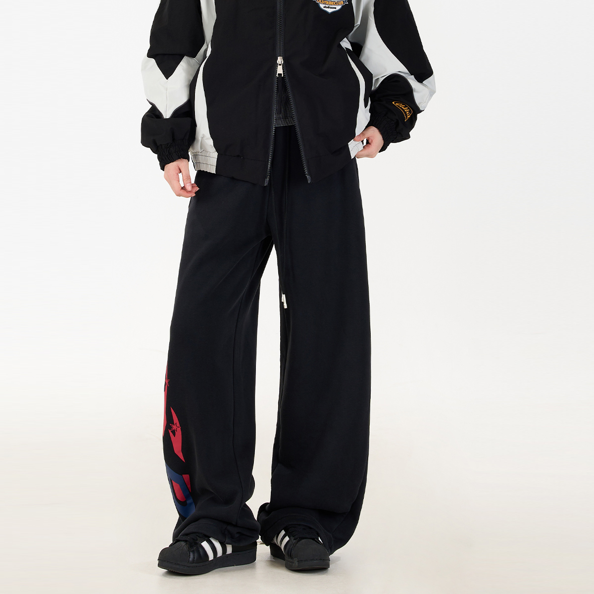 NOONOZ长裤美式潮弯刀裤