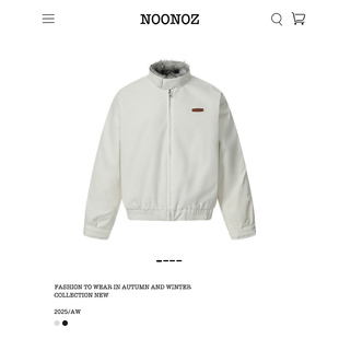 NOONOZ冬季 保暖夹克外套 潮牌座山雕毛绒一体Boxy棉衣男中性风美式