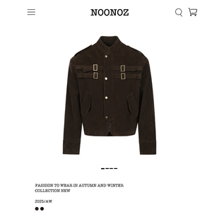 NOONOZ美拉德cleanfit拼接高级感夹克男秋冬潮牌中性风美式外套