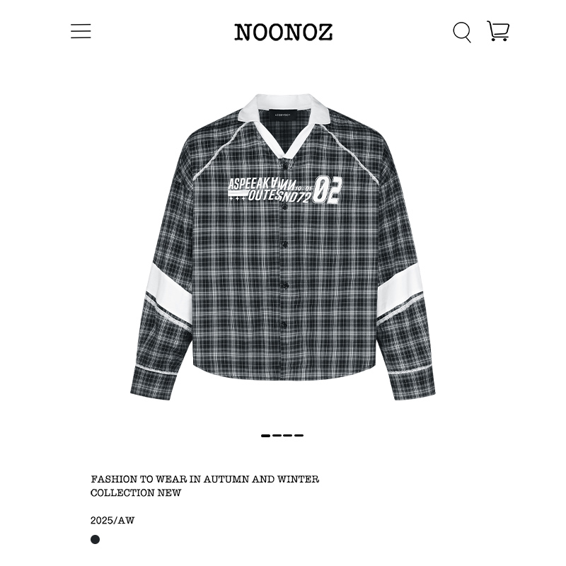 早秋中性风穿搭格纹V领长袖衬衫