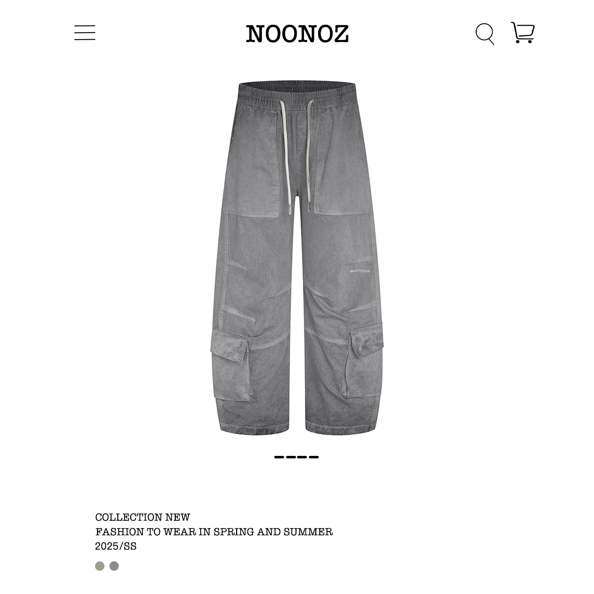 NOONOZ美式复古多口袋工装裤