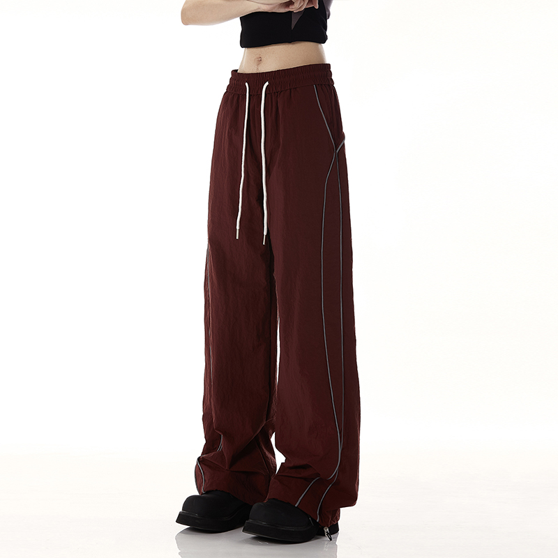 NOONOZ美式运动工装反光条休闲裤