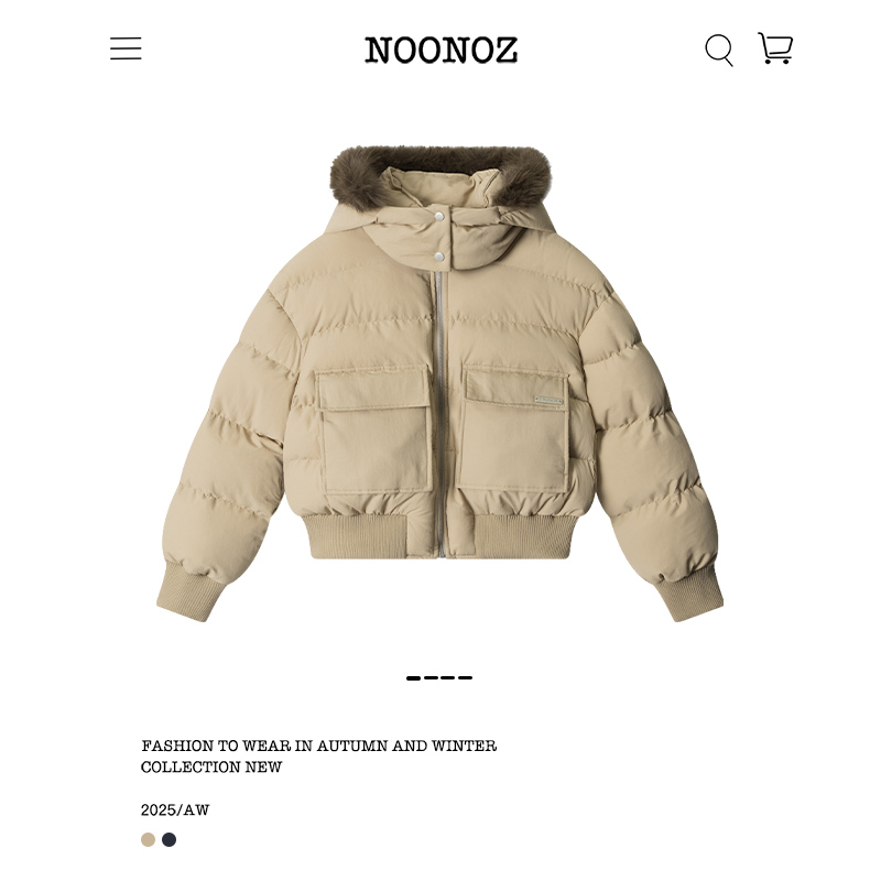 美式复古可拆卸毛领工装棉衣