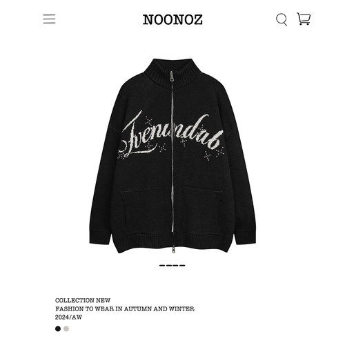NOONOZ字母开衫针织衫毛衣