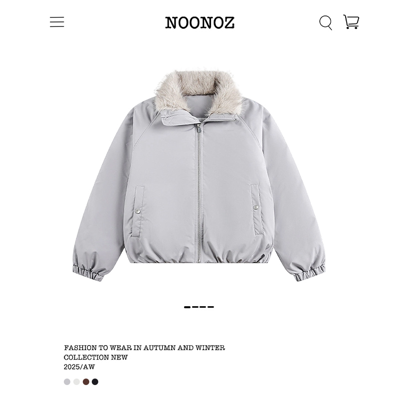 冬季美式潮牌毛绒翻领棉衣