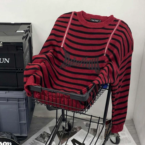 Дизайнерский демисезонный трикотажный свитер с молнией, в американском стиле, тренд сезона