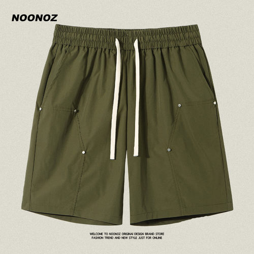 NOONOZ美式潮牌铆钉短裤五分裤