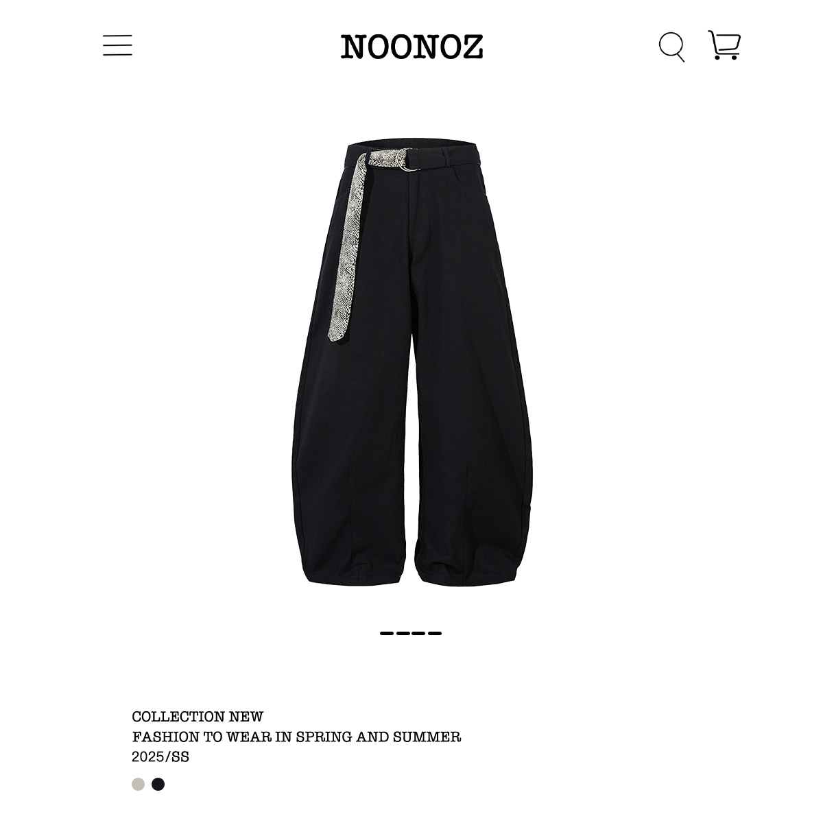 NOONOZ美式蟒纹腰带工装裤