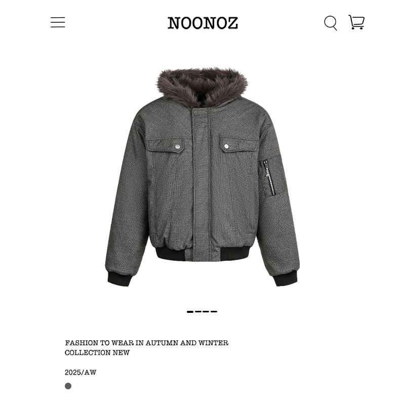 冬季老钱风大毛领复古棉衣男潮牌