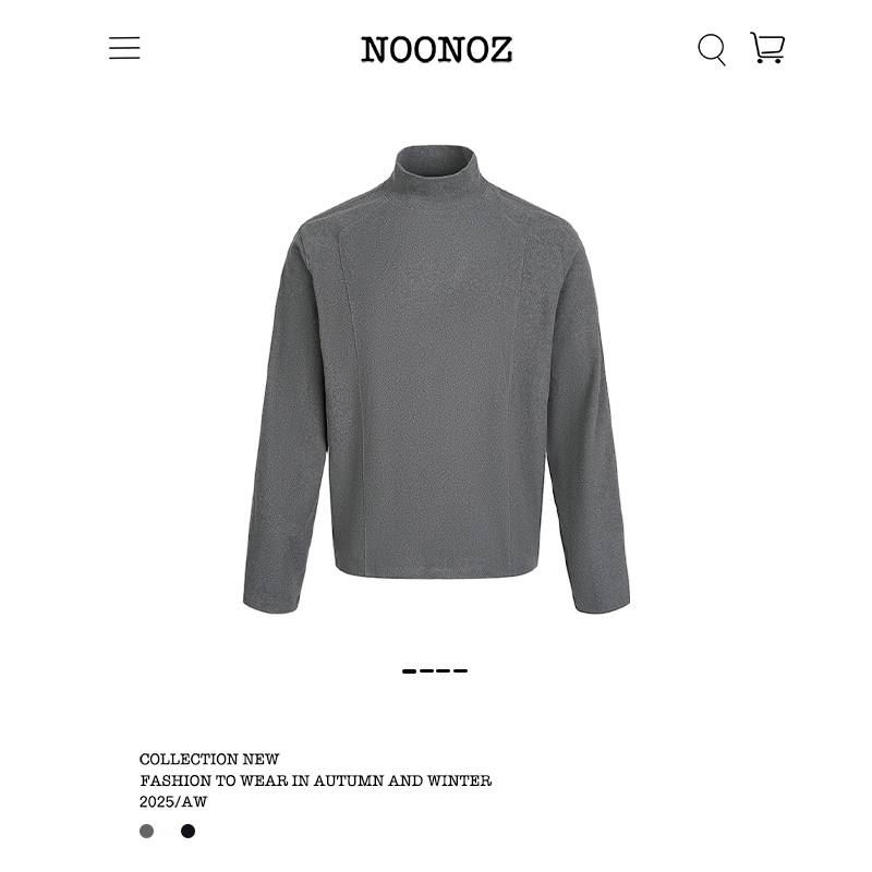 纯色基础款德绒半高领长袖T恤