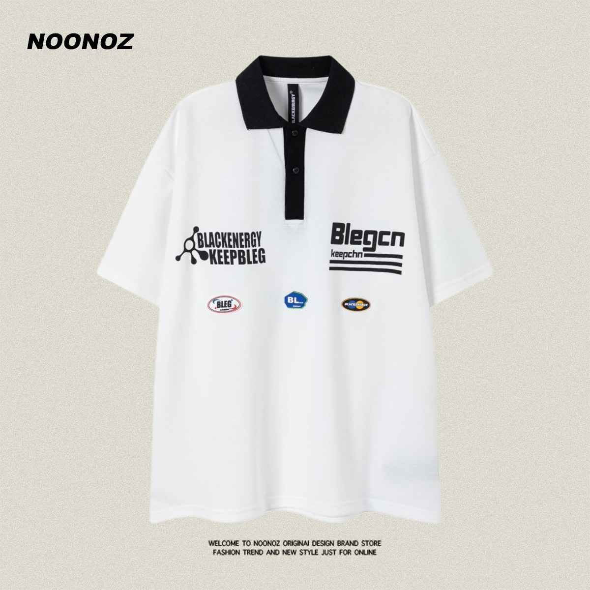 NOONOZ潮牌美式POLO短袖