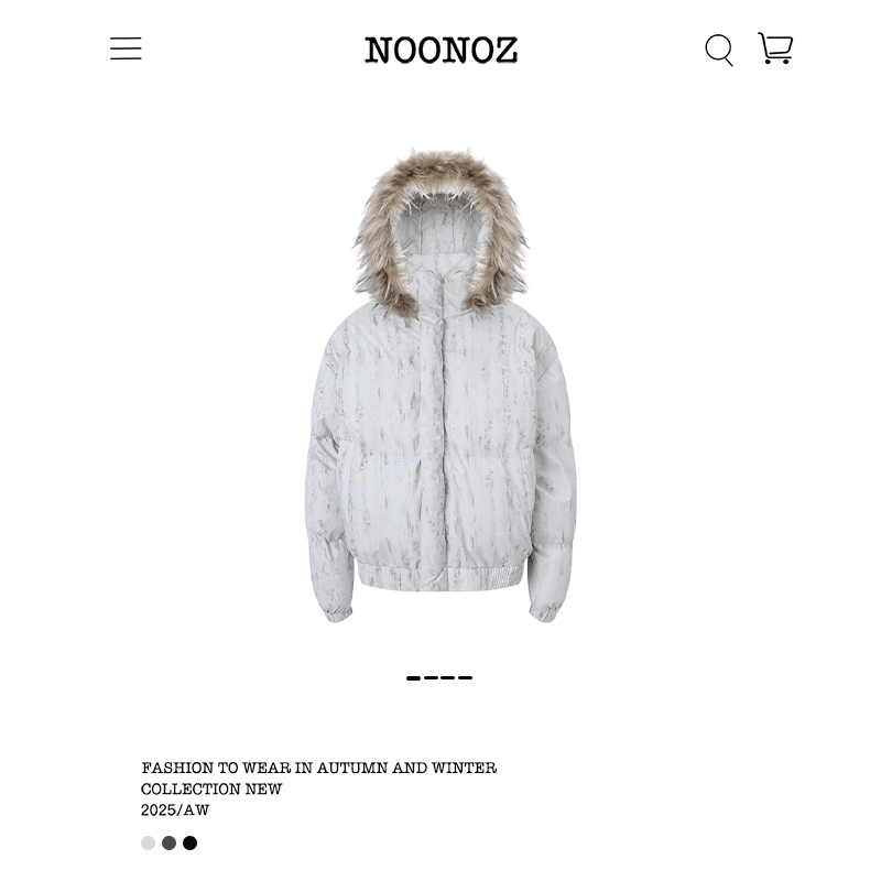 美式脏染座山雕毛领棉衣