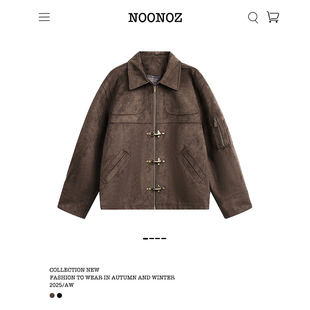 NOONOZ琥珀流光游牧风飞机扣夹克男中性风穿搭复古潮牌美式外套