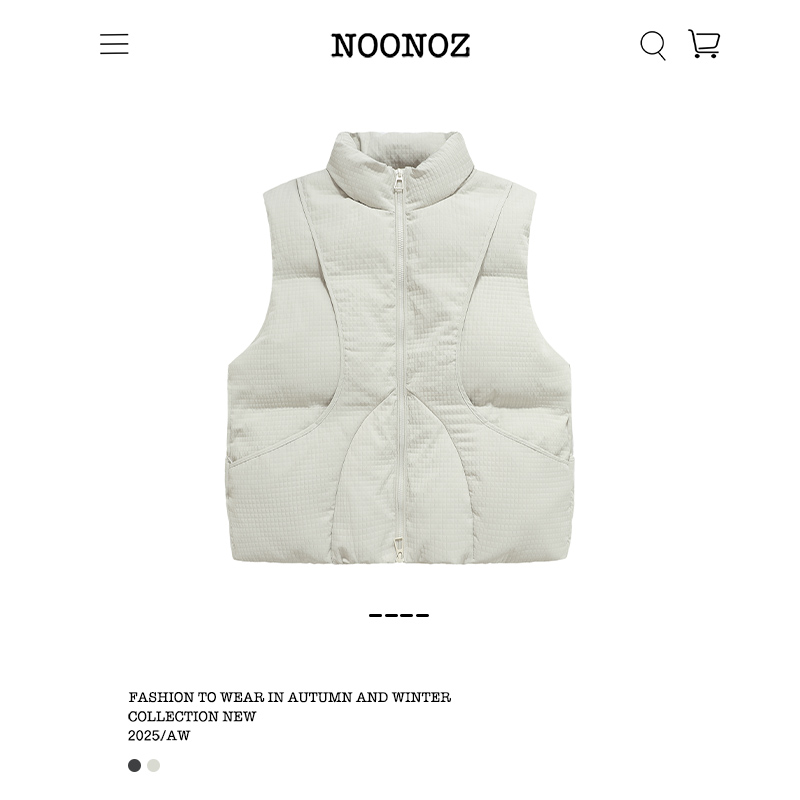 冬季华夫格解构立领马甲棉衣