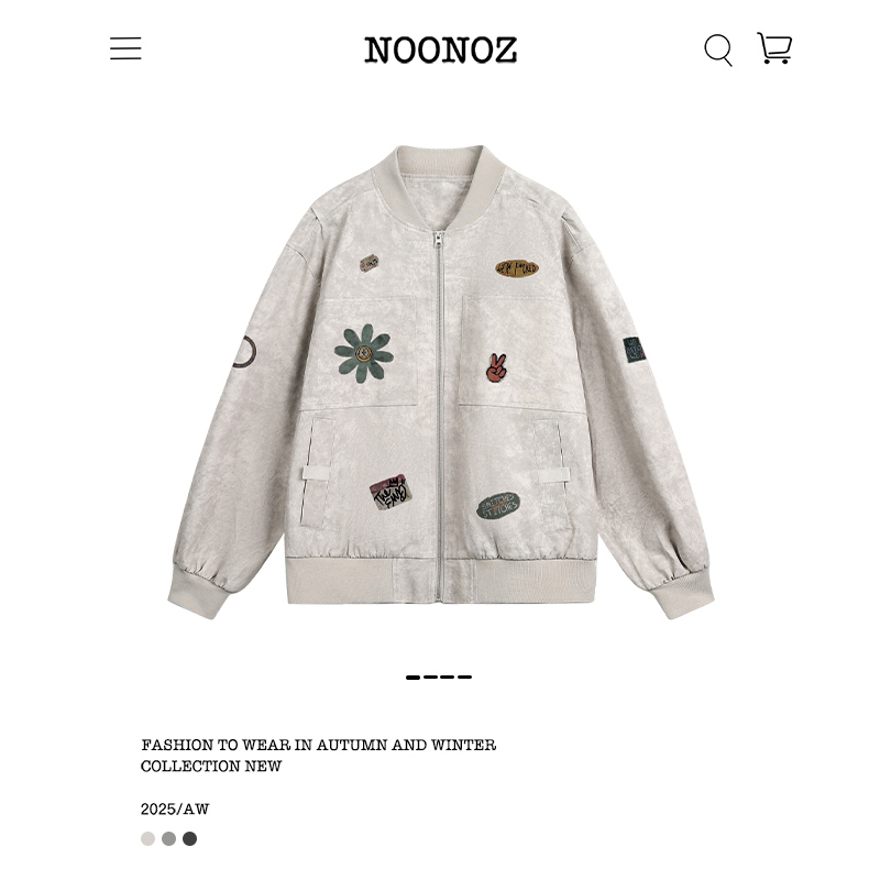 美式复古趣味贴布飞行员夹克男