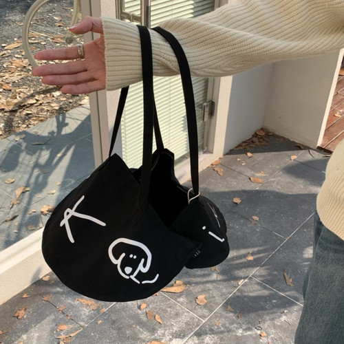 小狗帆布包创意飞碟造型