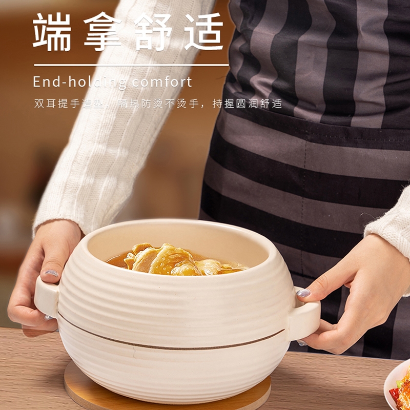 陶似月圆煲明火干烧不裂砂锅炖煮锅煲汤家用慢炖烹饪炖锅煲燃气煲