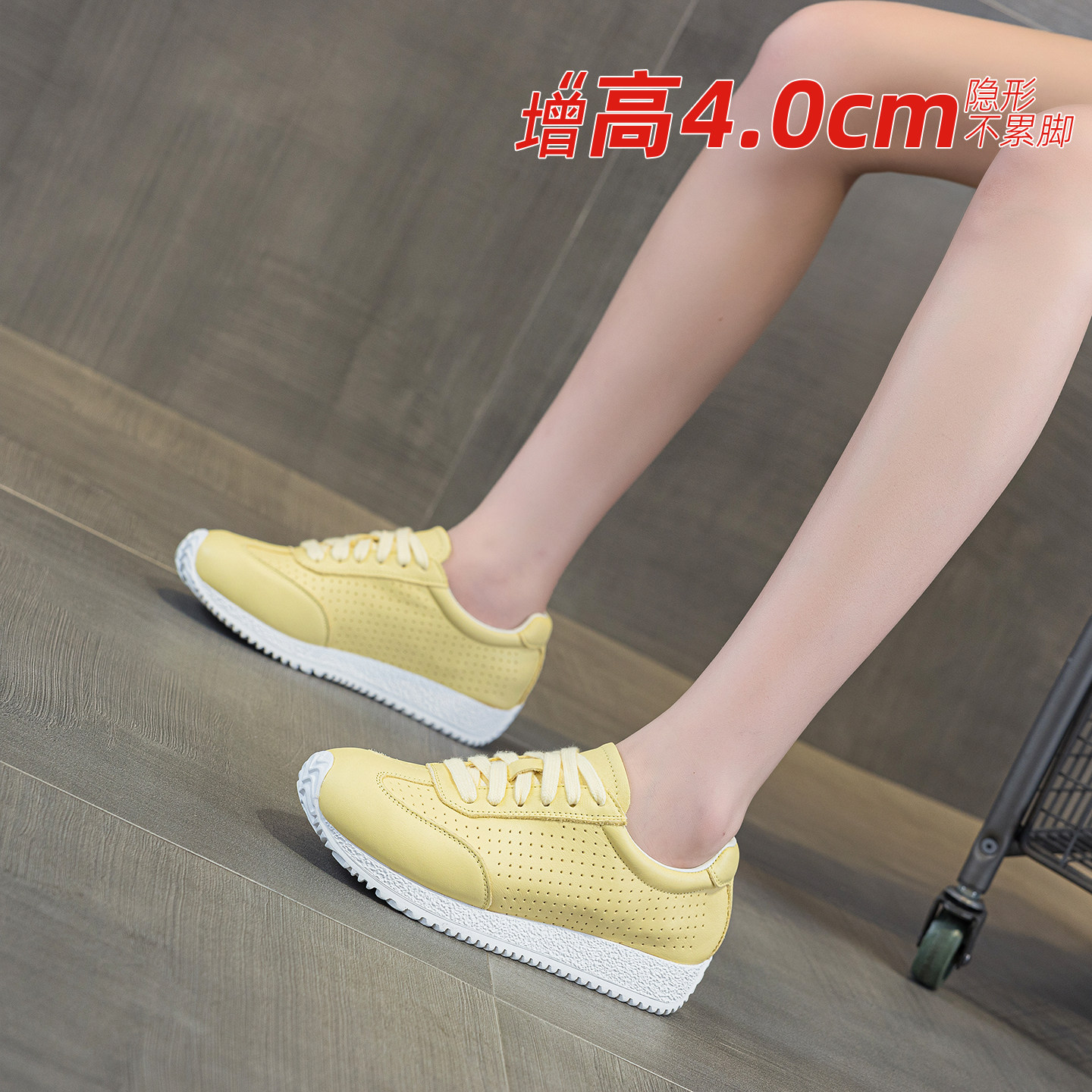 2026秋季新款厚底老爹鞋女百搭网面透气增高水晶底气垫休闲运动鞋