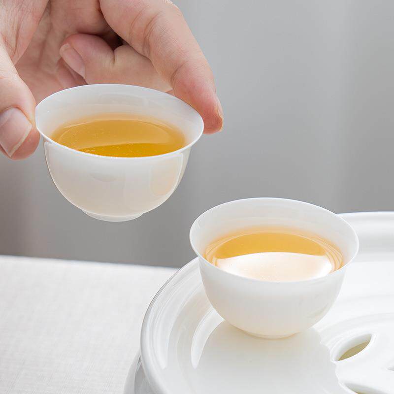兴泥匠 骨瓷薄胎工夫茶杯 品茗杯闻香杯功夫茶具 陶瓷茶杯 反口杯