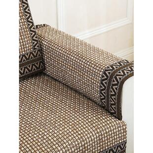 xyt棉麻全包盖巾四季粗布沙发垫新中式实木坐垫子布艺沙发巾罩套